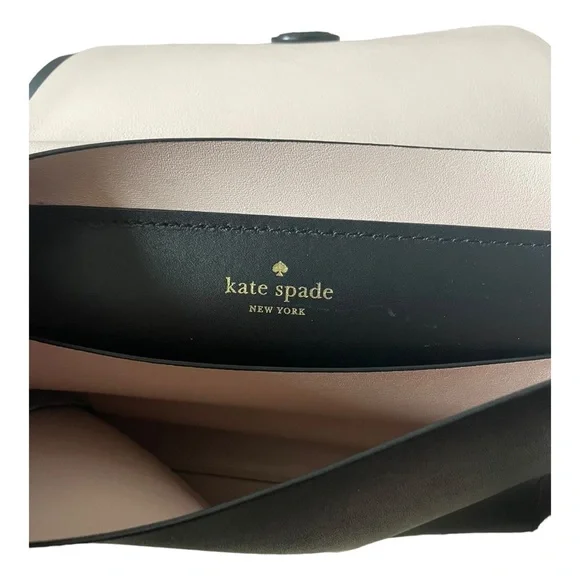 KATE SPADE Black and Light Pink Leather Crossbody Purse - Picture 3 of 13